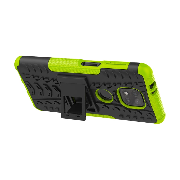For Motorola Moto G Power (2021) Tire Texture Shockproof TPU+PC Protective Case with Holder