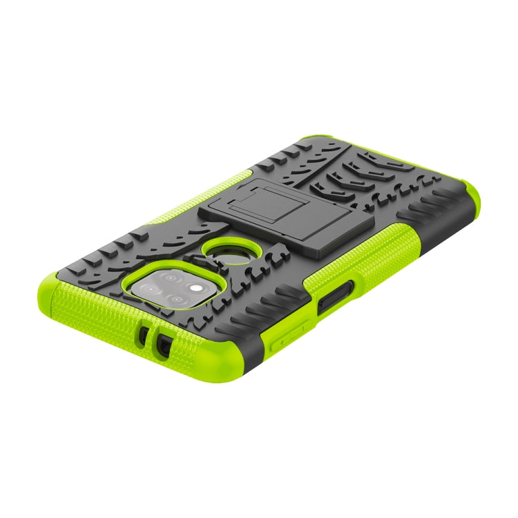 For Motorola Moto G Power (2021) Tire Texture Shockproof TPU+PC Protective Case with Holder