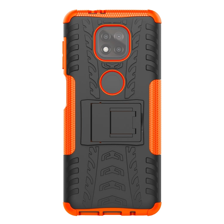For Motorola Moto G Power (2021) Tire Texture Shockproof TPU+PC Protective Case with Holder