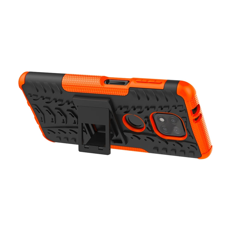 For Motorola Moto G Power (2021) Tire Texture Shockproof TPU+PC Protective Case with Holder