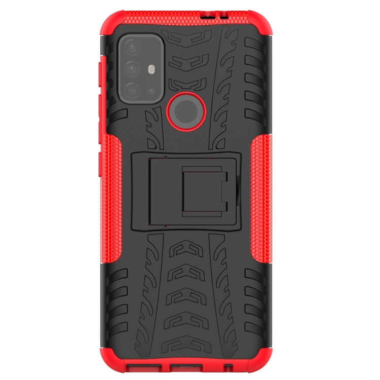 For Motorola Moto G30 Tire Texture Shockproof TPU+PC Protective Case with Holder