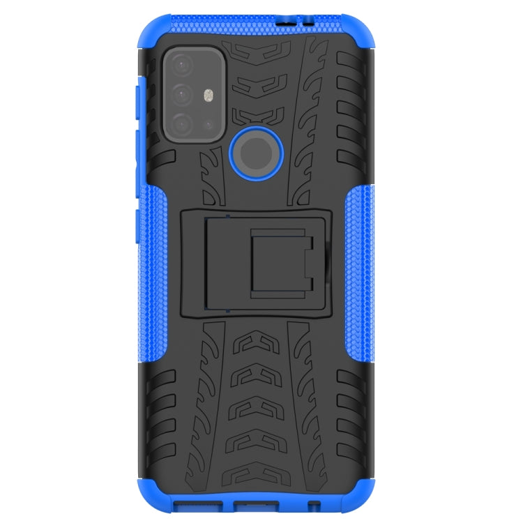For Motorola Moto G30 Tire Texture Shockproof TPU+PC Protective Case with Holder