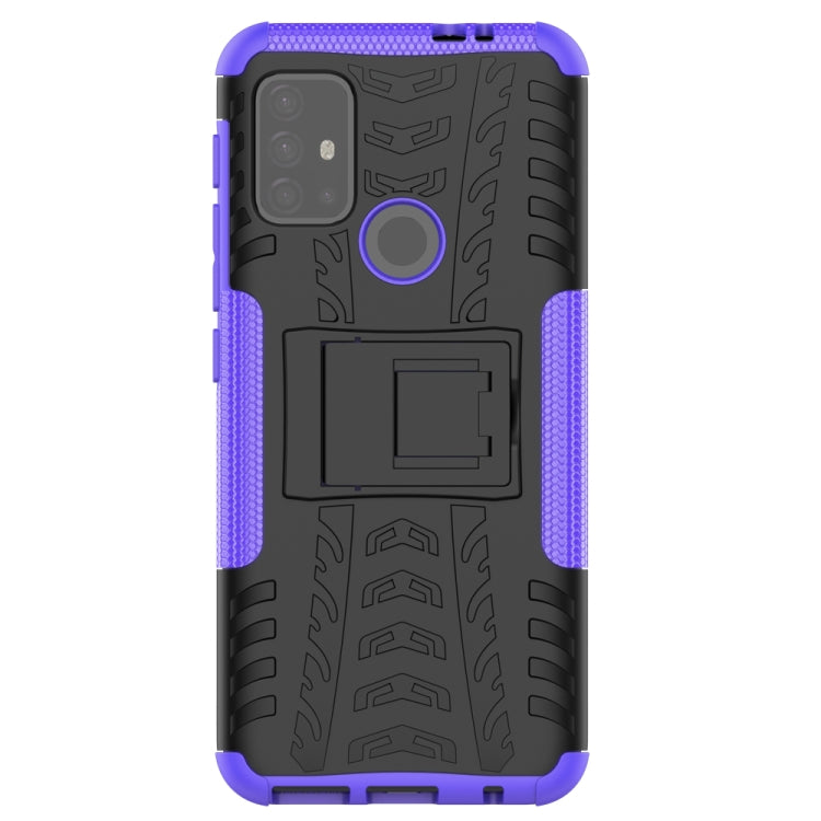 For Motorola Moto G30 Tire Texture Shockproof TPU+PC Protective Case with Holder
