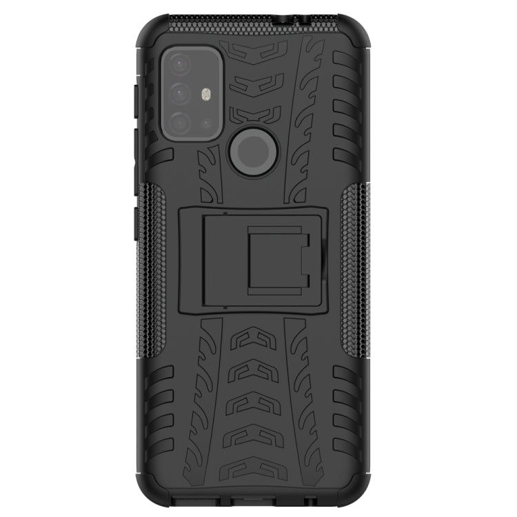 For Motorola Moto G30 Tire Texture Shockproof TPU+PC Protective Case with Holder