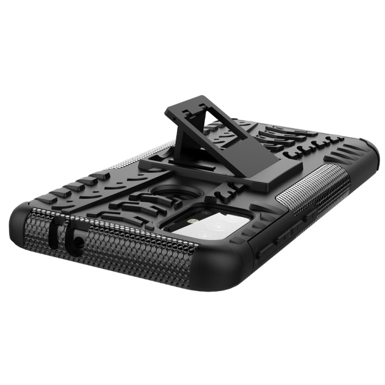 For Motorola Moto G30 Tire Texture Shockproof TPU+PC Protective Case with Holder