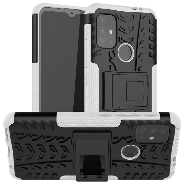 For Motorola Moto G30 Tire Texture Shockproof TPU+PC Protective Case with Holder