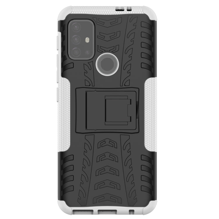 For Motorola Moto G30 Tire Texture Shockproof TPU+PC Protective Case with Holder