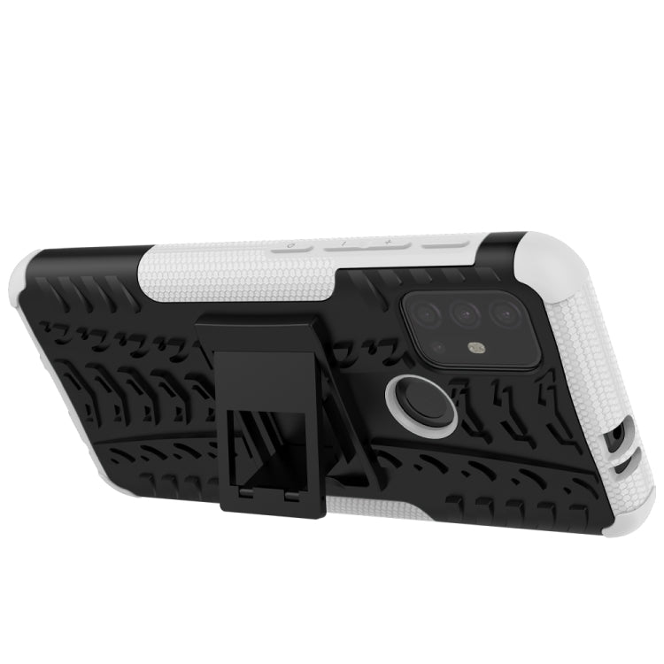 For Motorola Moto G30 Tire Texture Shockproof TPU+PC Protective Case with Holder