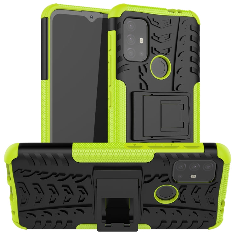 For Motorola Moto G30 Tire Texture Shockproof TPU+PC Protective Case with Holder