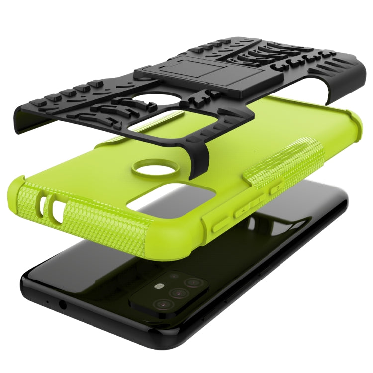 For Motorola Moto G30 Tire Texture Shockproof TPU+PC Protective Case with Holder