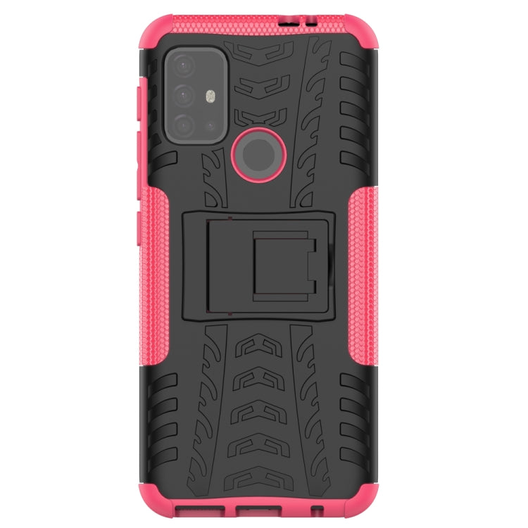 For Motorola Moto G30 Tire Texture Shockproof TPU+PC Protective Case with Holder