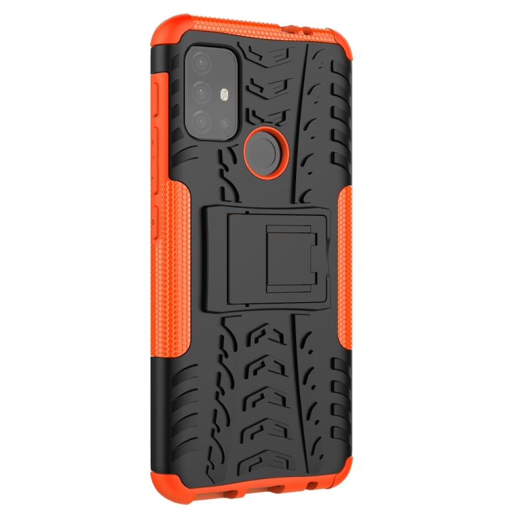 For Motorola Moto G30 Tire Texture Shockproof TPU+PC Protective Case with Holder