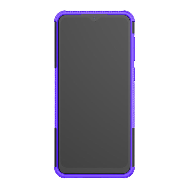 For Samsung Galaxy A02(EU Version) Tire Texture Shockproof TPU+PC Protective Case with Holder