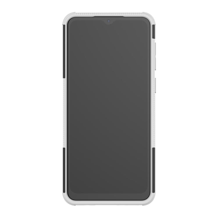For Samsung Galaxy A02(EU Version) Tire Texture Shockproof TPU+PC Protective Case with Holder