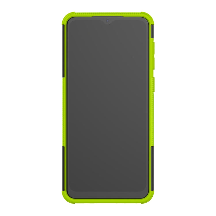 For Samsung Galaxy A02(EU Version) Tire Texture Shockproof TPU+PC Protective Case with Holder