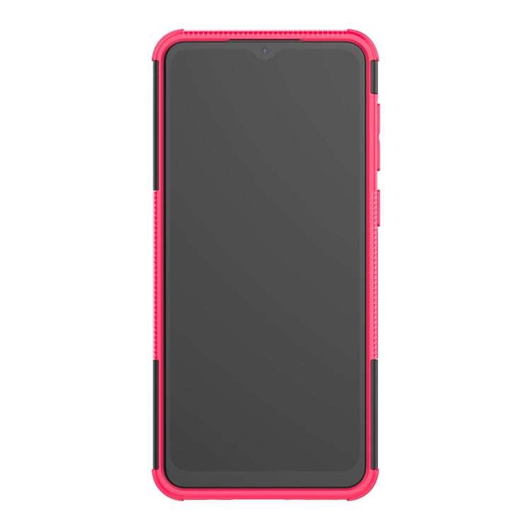For Samsung Galaxy A02(EU Version) Tire Texture Shockproof TPU+PC Protective Case with Holder