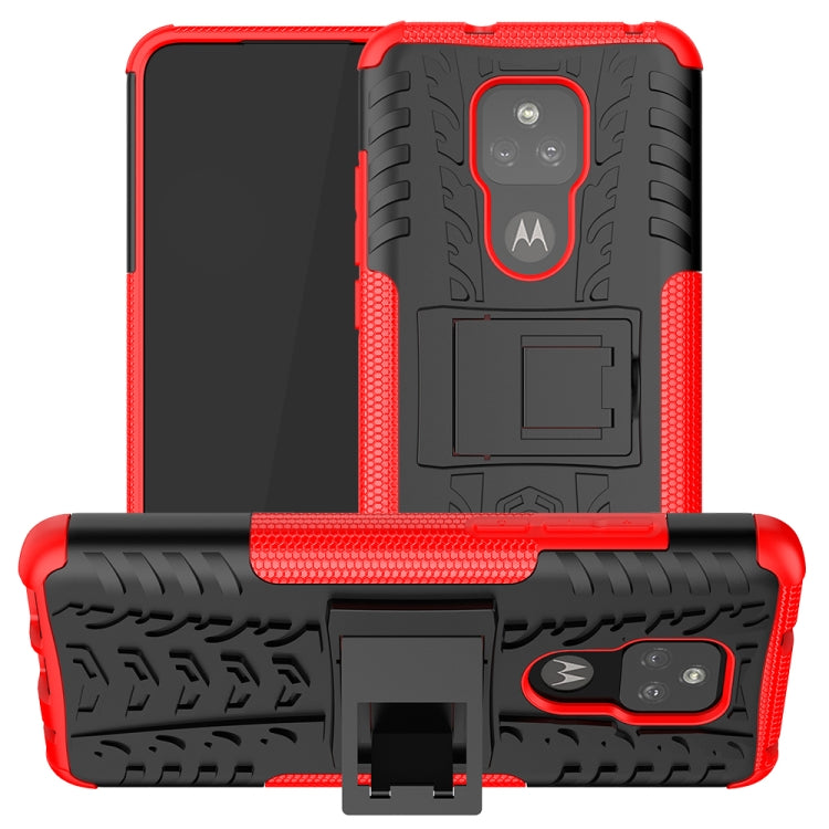 For Motorola Moto G Play (2021) Tire Texture Shockproof TPU+PC Protective Case with Holder