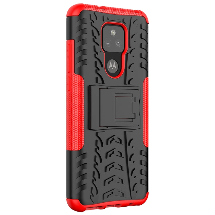 For Motorola Moto G Play (2021) Tire Texture Shockproof TPU+PC Protective Case with Holder