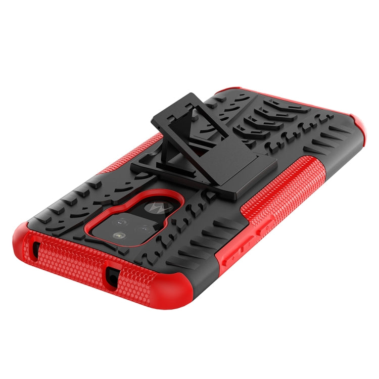 For Motorola Moto G Play (2021) Tire Texture Shockproof TPU+PC Protective Case with Holder