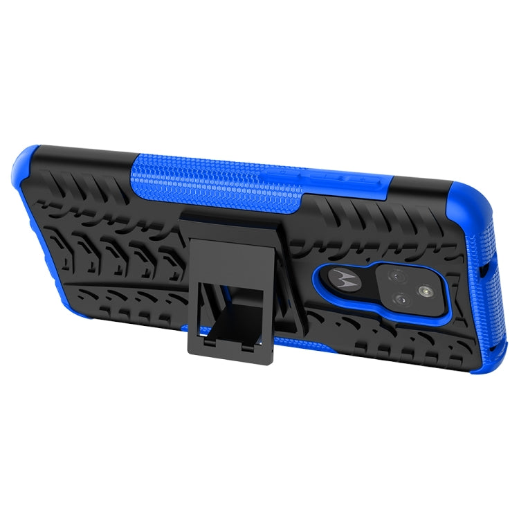 For Motorola Moto G Play (2021) Tire Texture Shockproof TPU+PC Protective Case with Holder