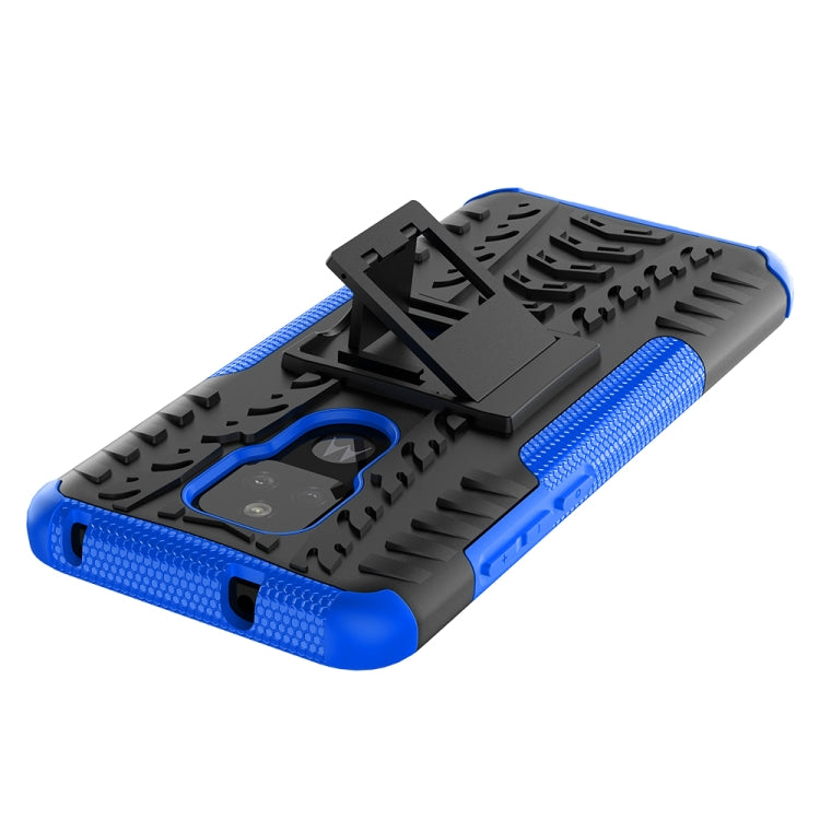 For Motorola Moto G Play (2021) Tire Texture Shockproof TPU+PC Protective Case with Holder