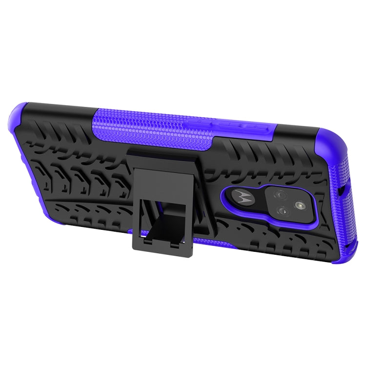 For Motorola Moto G Play (2021) Tire Texture Shockproof TPU+PC Protective Case with Holder