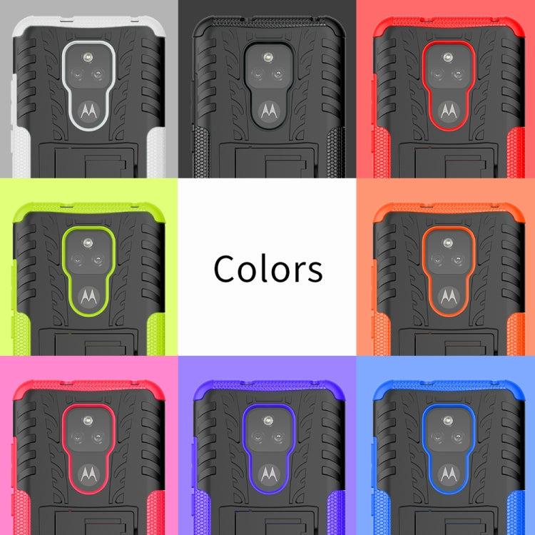 For Motorola Moto G Play (2021) Tire Texture Shockproof TPU+PC Protective Case with Holder