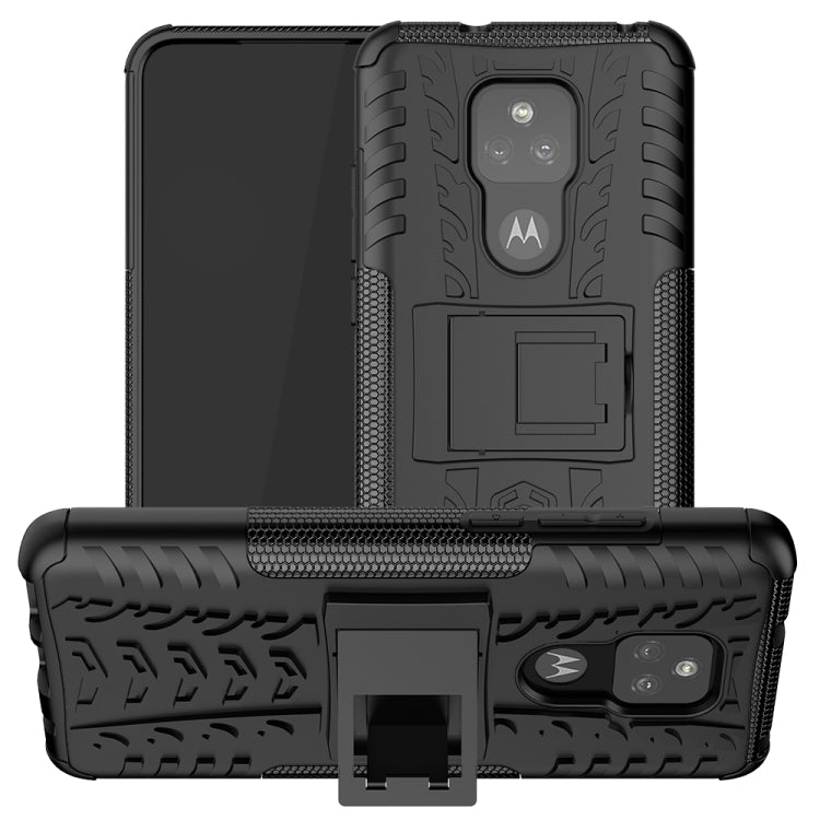 For Motorola Moto G Play (2021) Tire Texture Shockproof TPU+PC Protective Case with Holder