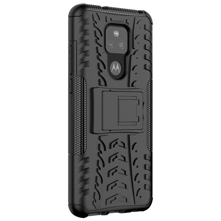 For Motorola Moto G Play (2021) Tire Texture Shockproof TPU+PC Protective Case with Holder