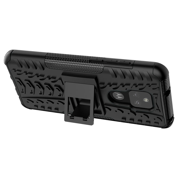 For Motorola Moto G Play (2021) Tire Texture Shockproof TPU+PC Protective Case with Holder