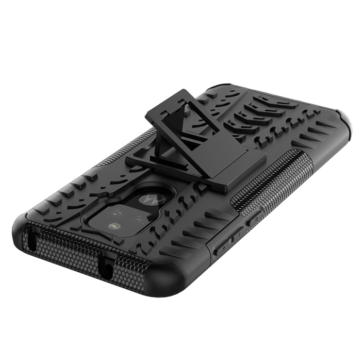 For Motorola Moto G Play (2021) Tire Texture Shockproof TPU+PC Protective Case with Holder