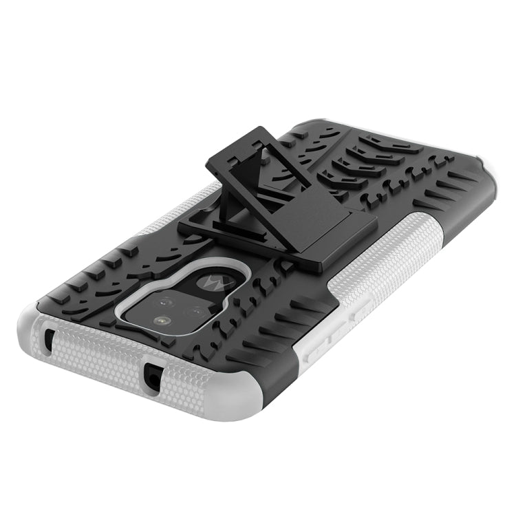 For Motorola Moto G Play (2021) Tire Texture Shockproof TPU+PC Protective Case with Holder