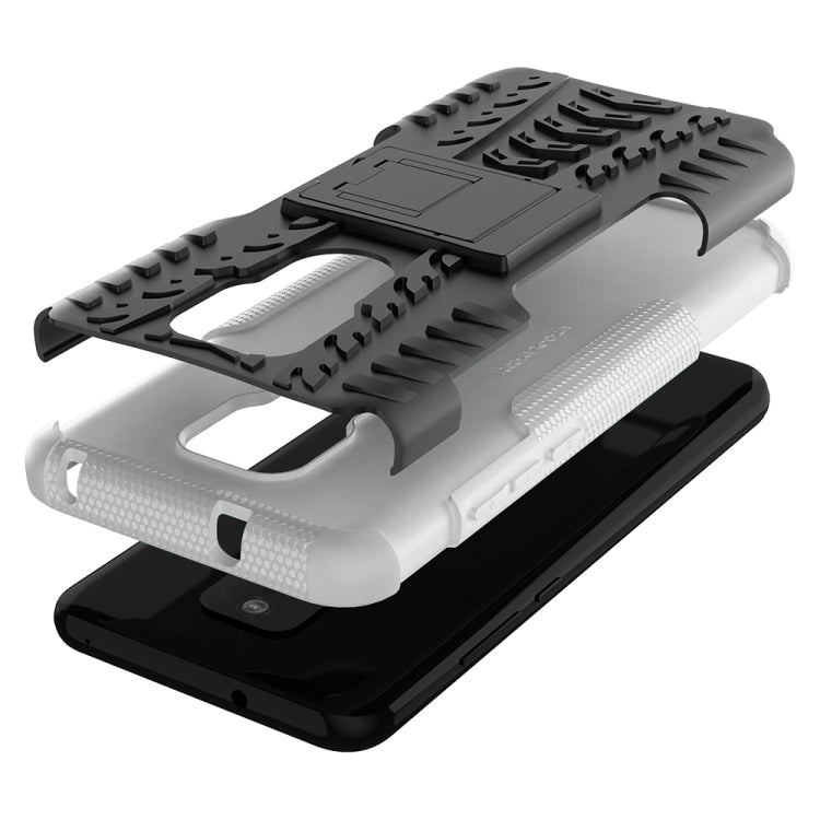 For Motorola Moto G Play (2021) Tire Texture Shockproof TPU+PC Protective Case with Holder