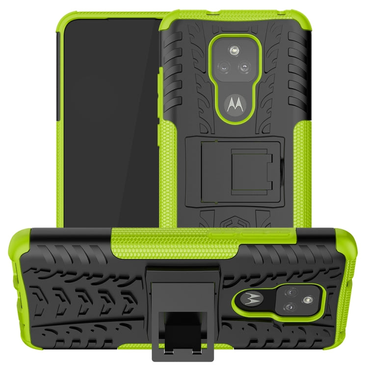 For Motorola Moto G Play (2021) Tire Texture Shockproof TPU+PC Protective Case with Holder