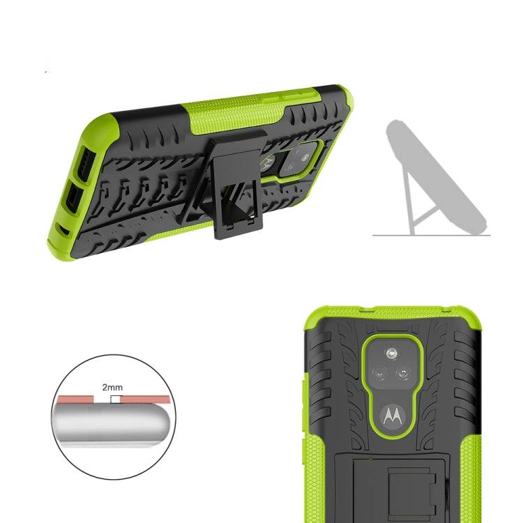 For Motorola Moto G Play (2021) Tire Texture Shockproof TPU+PC Protective Case with Holder