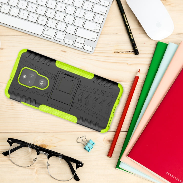 For Motorola Moto G Play (2021) Tire Texture Shockproof TPU+PC Protective Case with Holder