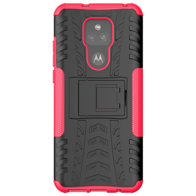 For Motorola Moto G Play (2021) Tire Texture Shockproof TPU+PC Protective Case with Holder