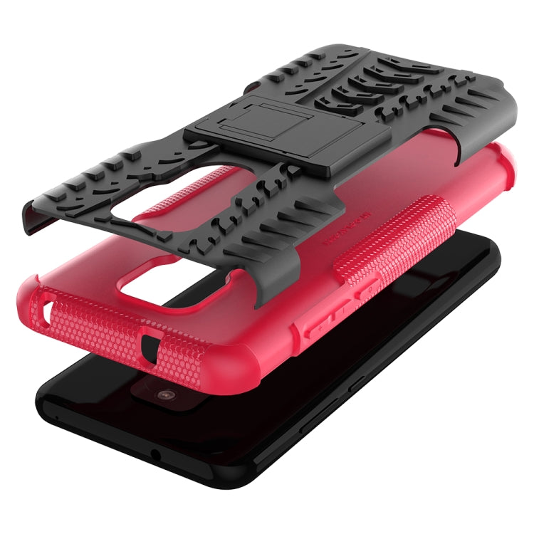 For Motorola Moto G Play (2021) Tire Texture Shockproof TPU+PC Protective Case with Holder