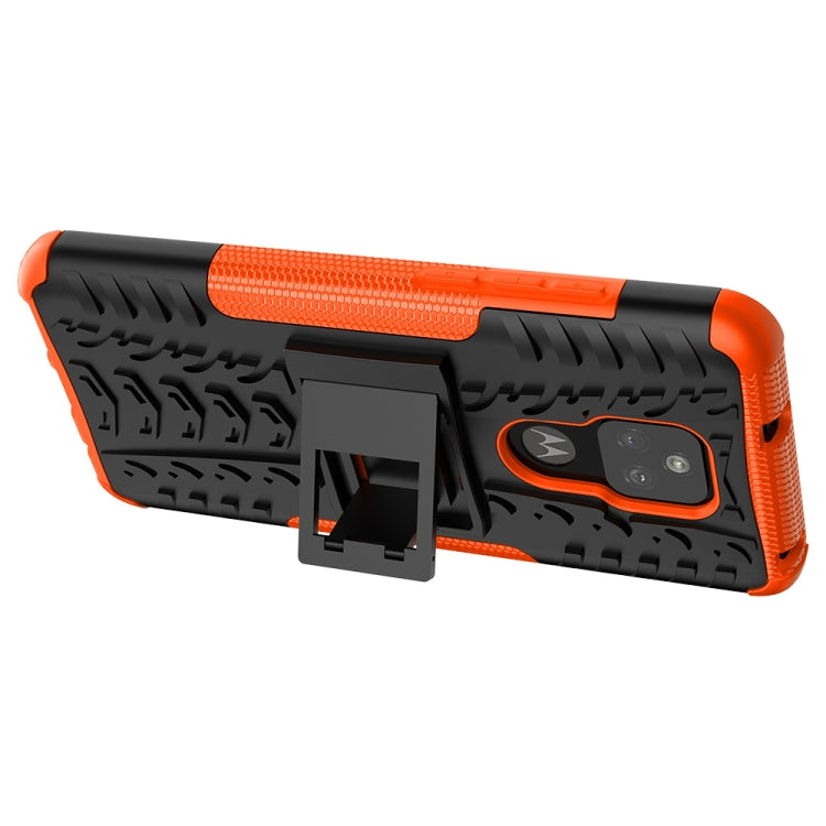 For Motorola Moto G Play (2021) Tire Texture Shockproof TPU+PC Protective Case with Holder