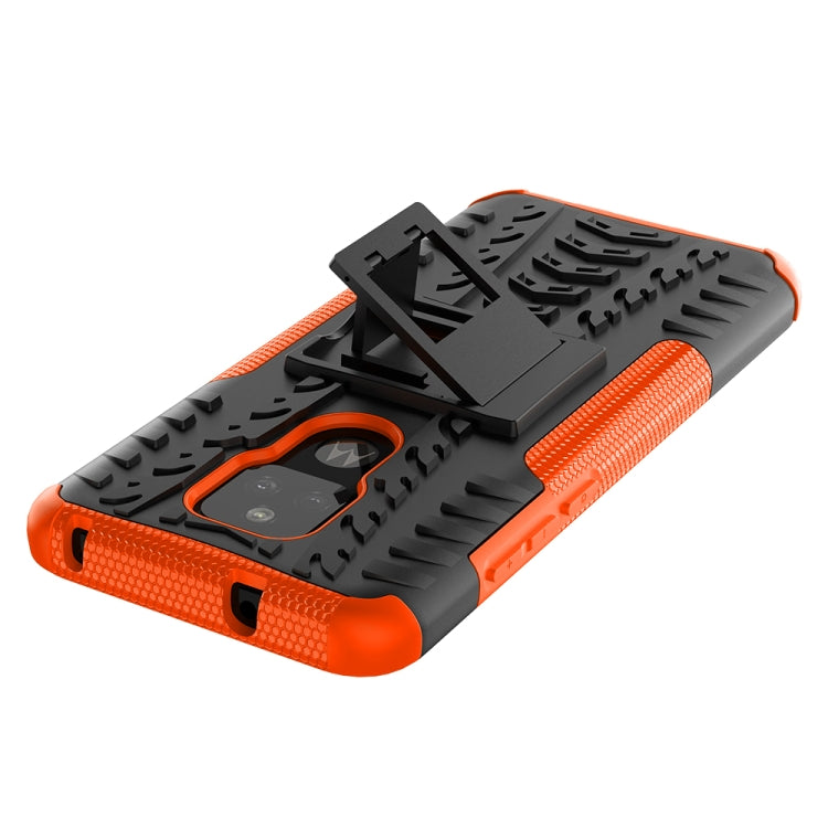 For Motorola Moto G Play (2021) Tire Texture Shockproof TPU+PC Protective Case with Holder
