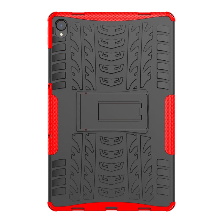 For Lenovo Tab P11 Tire Texture Shockproof TPU+PC Protective Case with Holder