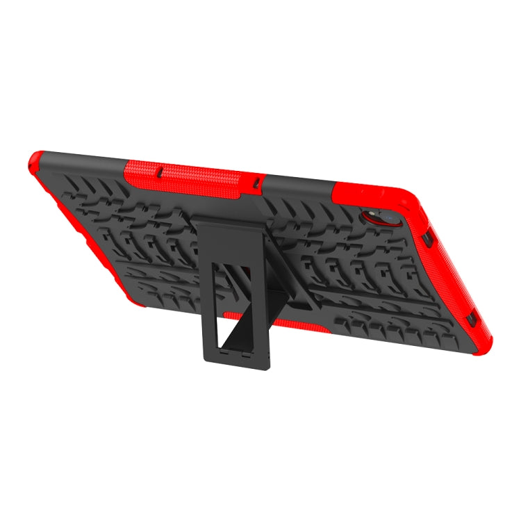 For Lenovo Tab P11 Tire Texture Shockproof TPU+PC Protective Case with Holder