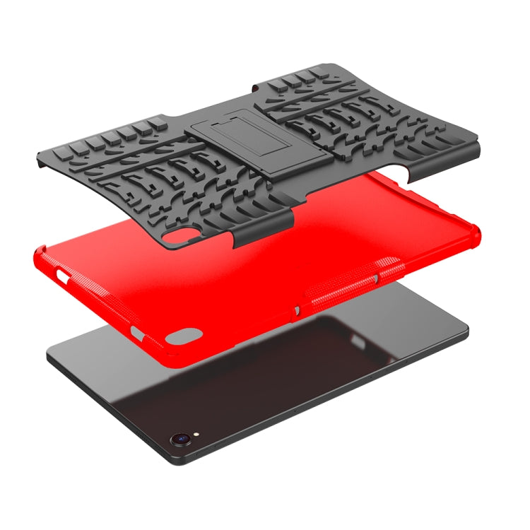 For Lenovo Tab P11 Tire Texture Shockproof TPU+PC Protective Case with Holder