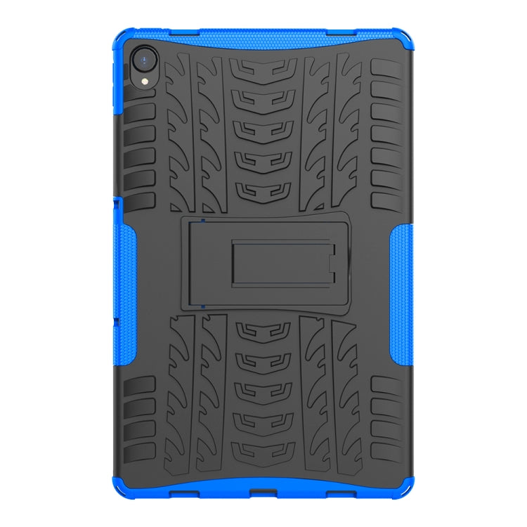 For Lenovo Tab P11 Tire Texture Shockproof TPU+PC Protective Case with Holder