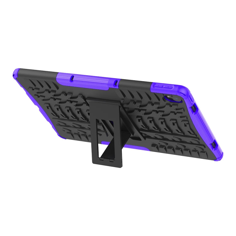 For Lenovo Tab P11 Tire Texture Shockproof TPU+PC Protective Case with Holder