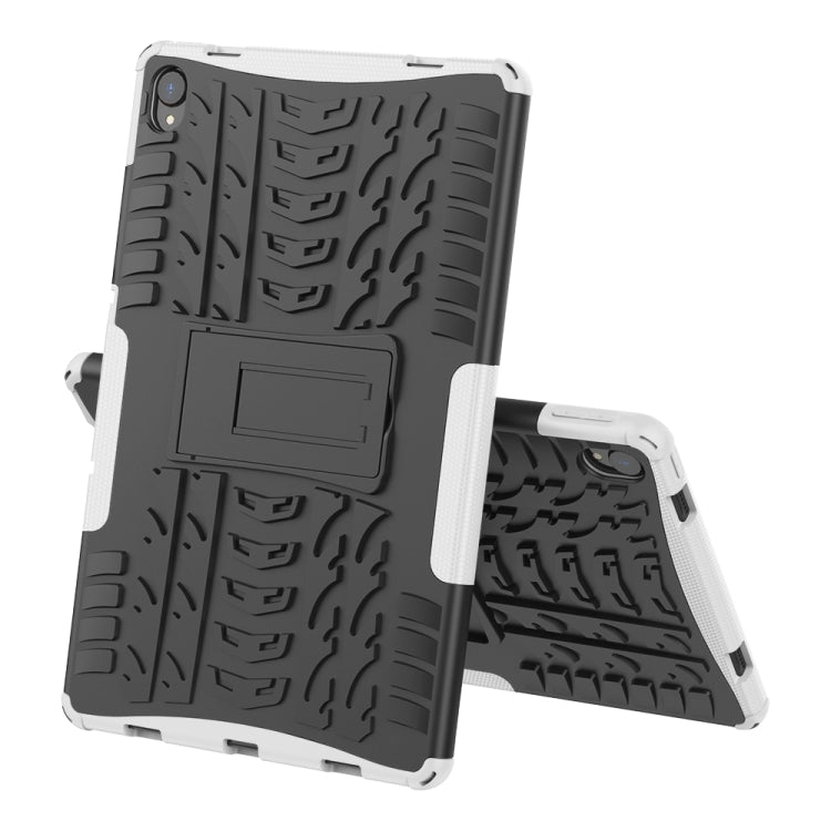 For Lenovo Tab P11 Tire Texture Shockproof TPU+PC Protective Case with Holder
