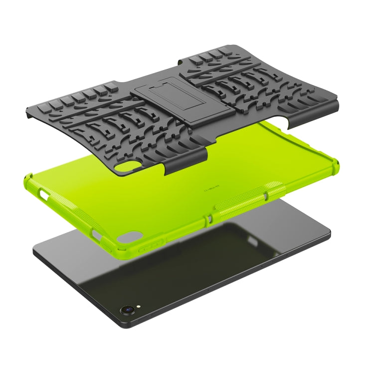 For Lenovo Tab P11 Tire Texture Shockproof TPU+PC Protective Case with Holder