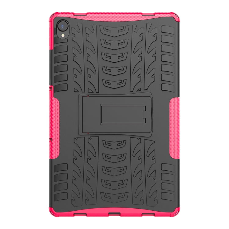 For Lenovo Tab P11 Tire Texture Shockproof TPU+PC Protective Case with Holder