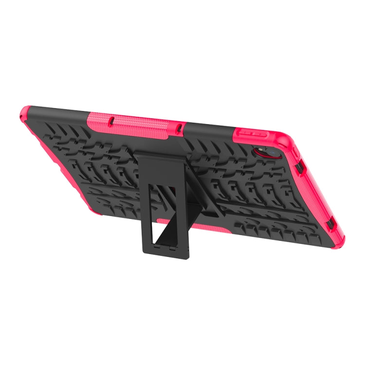 For Lenovo Tab P11 Tire Texture Shockproof TPU+PC Protective Case with Holder