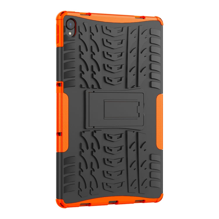 For Lenovo Tab P11 Tire Texture Shockproof TPU+PC Protective Case with Holder